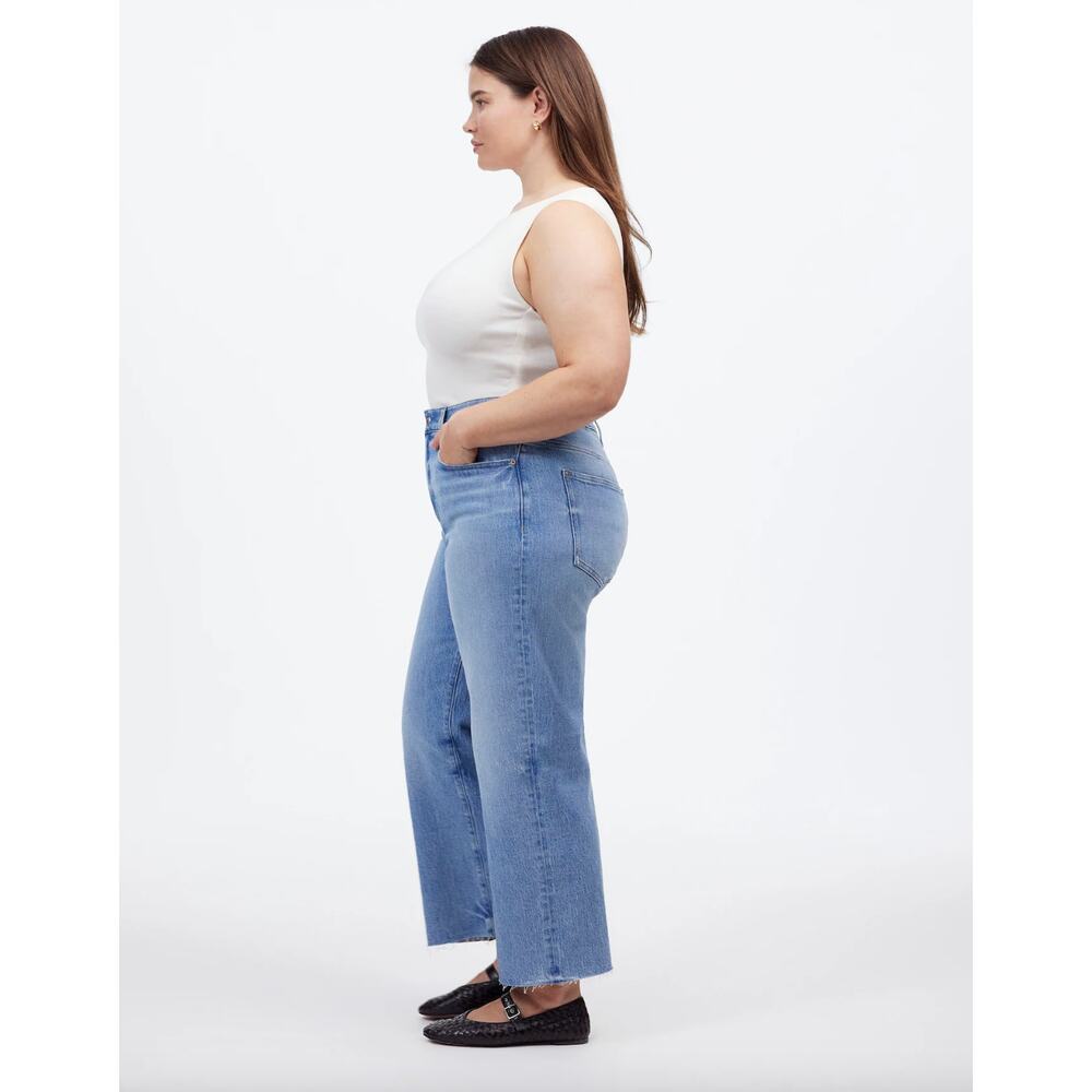 Madewell The Plus Perfect Vintage Wide Leg Crop Jean Hallstead Wash Blue 16W NWT - Picture 4 of 14